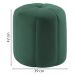Kit 2 Puff Puf Para Sala P09 Veludo Verde Dmobiliario