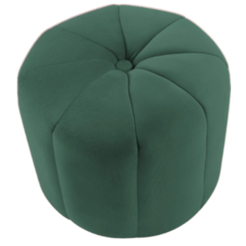 Kit 2 Puff Puf Para Sala P09 Veludo Verde Dmobiliario