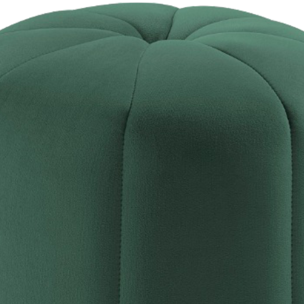 Kit 2 Puff Puf Para Sala P09 Veludo Verde Dmobiliario