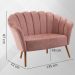 Kit Namoradeira e Poltrona Base Tauari 7049X7050 Veludo Rosa Dmobiliario