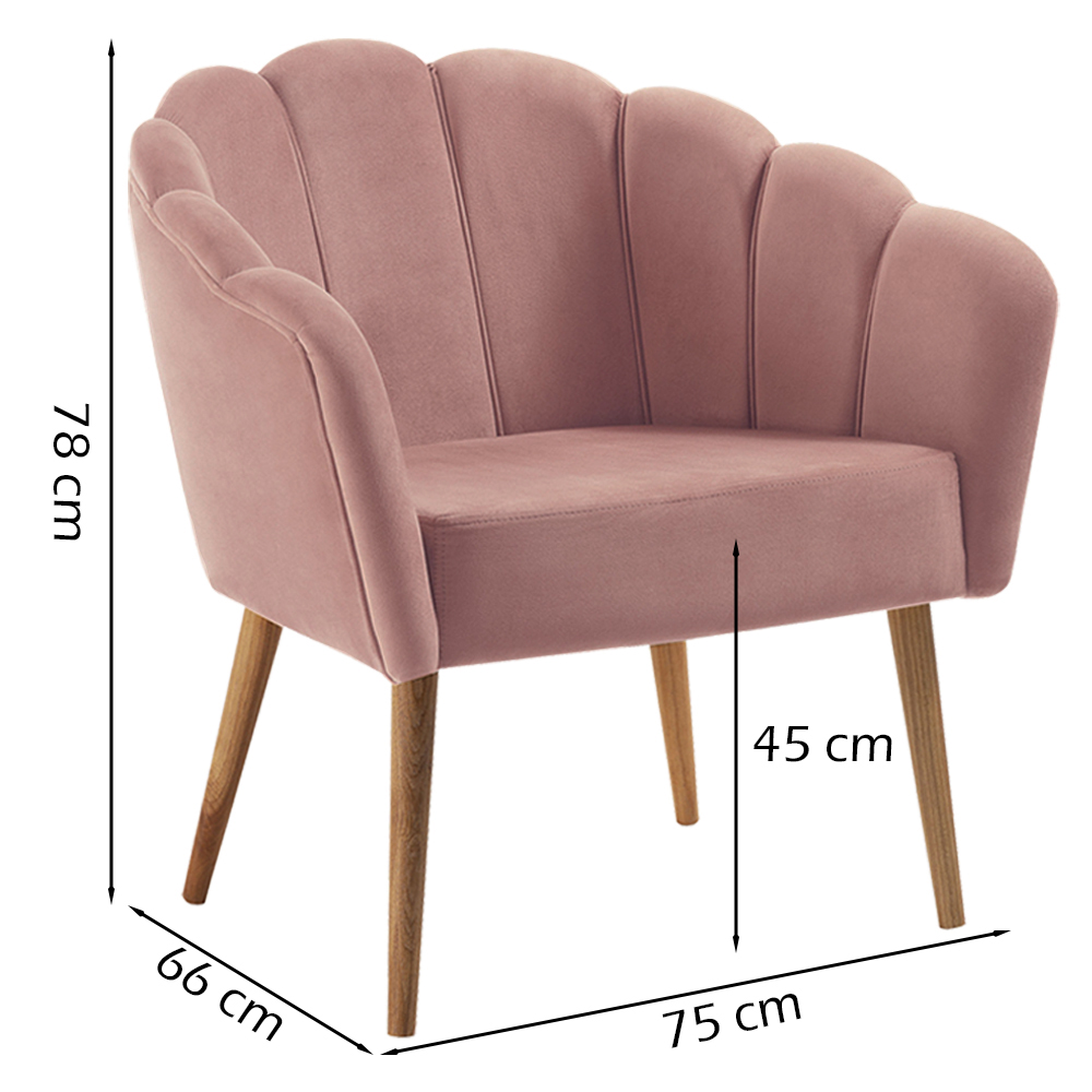 Kit Namoradeira e Poltrona Base Tauari 7049X7050 Veludo Rosa Dmobiliario