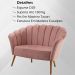 Kit Namoradeira e Poltrona Base Tauari 7049X7050 Veludo Rosa Dmobiliario