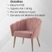 Kit Namoradeira e Poltrona Base Tauari 7049X7050 Veludo Rosa Dmobiliario