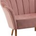 Kit Namoradeira e Poltrona Base Tauari 7049X7050 Veludo Rosa Dmobiliario