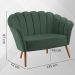 Kit Namoradeira e Poltrona Base Tauari 7049X7050 Veludo Verde Dmobiliario