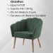 Kit Namoradeira e Poltrona Base Tauari 7049X7050 Veludo Verde Dmobiliario