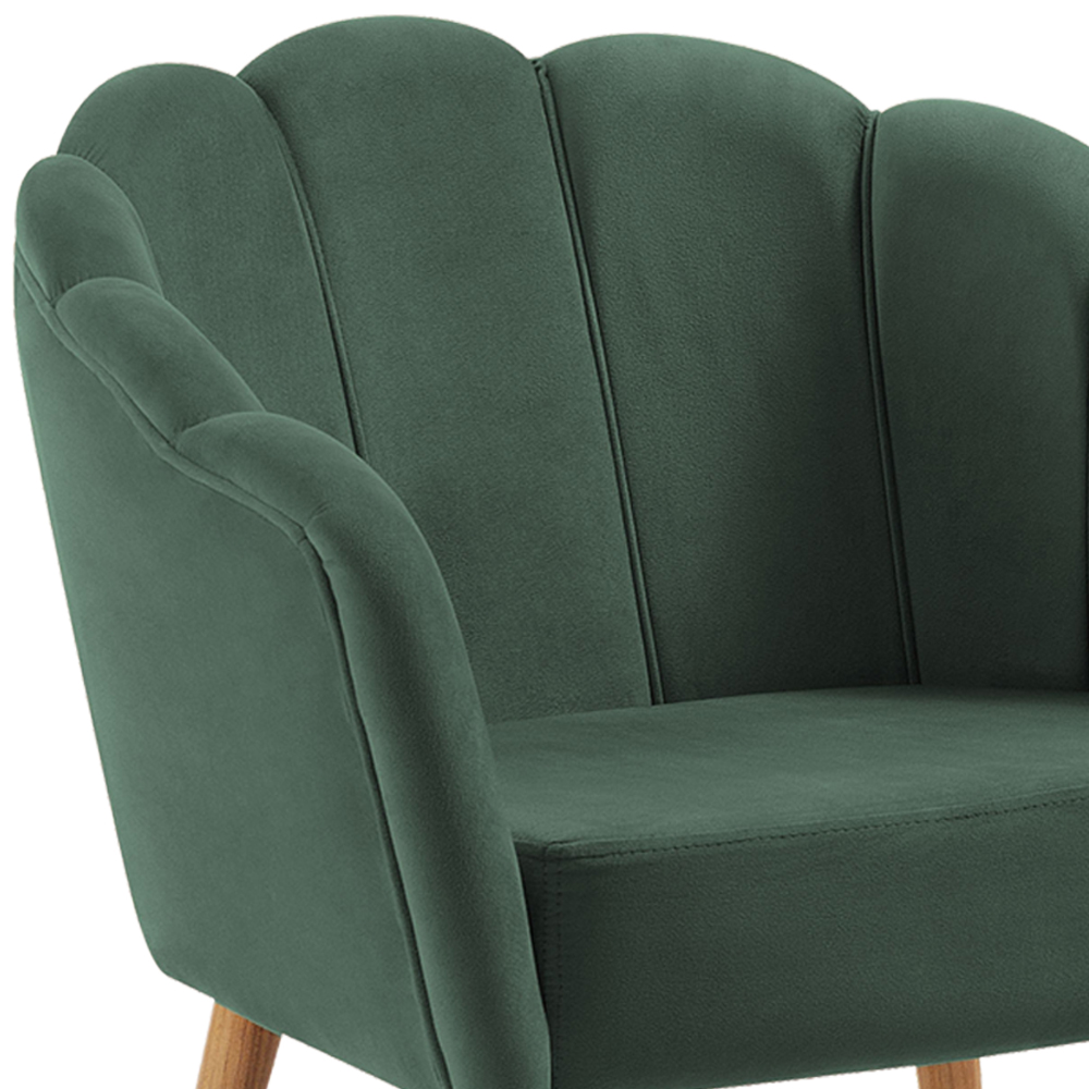 Kit Namoradeira e Poltrona Base Tauari 7049X7050 Veludo Verde Dmobiliario