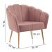 Kit Namoradeira e Poltrona Decorativa 7050X7049 Veludo Rosa Dmobiliario