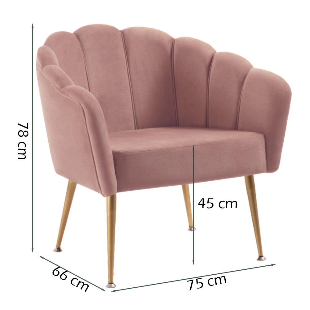 Kit Namoradeira e Poltrona Decorativa 7050X7049 Veludo Rosa Dmobiliario