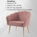 Kit Namoradeira e Poltrona Decorativa 7050X7049 Veludo Rosa Dmobiliario