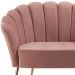 Kit Namoradeira e Poltrona Decorativa 7050X7049 Veludo Rosa Dmobiliario