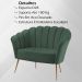 Kit Namoradeira e Poltrona Decorativa 7050X7049 Veludo Verde Dmobiliario