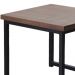 Mesa De Centro Ou Lateral Aço Preto I14 Madeira Taeda Castanho Dmobiliario