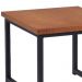 Mesa De Centro Ou Lateral Aço Preto I14 Madeira Taeda Mell Dmobiliario