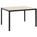Mesa De Jantar I06 Madeira Taeda Mell 120x76 cm Aço Preto Dmobiliario