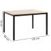 Mesa De Jantar I06 Madeira Taeda Mell 120x76 cm Aço Preto Dmobiliario