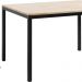 Mesa De Jantar I06 Madeira Taeda Mell 120x76 cm Aço Preto Dmobiliario