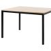 Mesa De Jantar I06 Madeira Taeda Mell 120x76 cm Aço Preto Dmobiliario