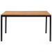 Mesa De Jantar I06 Madeira Taeda Mell 120x76 cm Aço Preto Dmobiliario