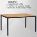 Mesa De Jantar I06 Madeira Taeda Mell 120x76 cm Aço Preto Dmobiliario
