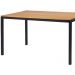 Mesa De Jantar I06 Madeira Taeda Mell 120x76 cm Aço Preto Dmobiliario