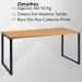 Mesa Jantar Cozinha I07 Madeira Taeda 180x77 cm Mell Aço Preto Dmobiliario