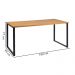 Mesa Jantar Cozinha I07 Madeira Taeda 180x77 cm Mell Aço Preto Dmobiliario