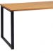 Mesa Jantar Cozinha I07 Madeira Taeda 180x77 cm Mell Aço Preto Dmobiliario