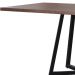 Mesa Jantar Cozinha I08 Madeira Teada 180X77 cm Castanho Aço Preto Dmobiliario