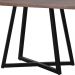 Mesa Jantar Cozinha I08 Madeira Teada 180X77 cm Castanho Aço Preto Dmobiliario