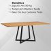 Mesa Jantar Cozinha I08 Madeita Taeda 180X77 Mell Aço Preto Dmobiliario