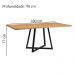 Mesa Jantar Cozinha I08 Madeita Taeda 180X77 Mell Aço Preto Dmobiliario