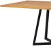 Mesa Jantar Cozinha I08 Madeita Taeda 180X77 Mell Aço Preto Dmobiliario