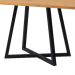 Mesa Jantar Cozinha I08 Madeita Taeda 180X77 Mell Aço Preto Dmobiliario