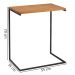 Mesa Lateral De Apoio Base Aço Preto I20 Mell Madeira Taeda Dmobiliario
