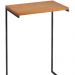 Mesa Lateral De Apoio Base Aço Preto I20 Mell Madeira Taeda Dmobiliario