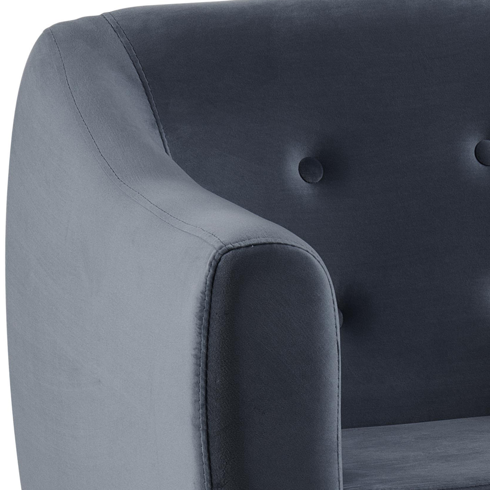 Poltrona Decorativa Base Tabaco 7015 Veludo Azul Marinho Dmobiliario