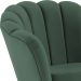 Poltrona Decorativa Pes Aço Dourado 7048 Veludo Verde Dmobiliario
