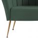 Poltrona Decorativa Pes Aço Dourado 7048 Veludo Verde Dmobiliario