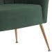 Poltrona Decorativa Pes Aço Dourado 7048 Veludo Verde Dmobiliario