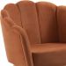 Poltrona Decorativa Pes Aço Dourado 7049 Veludo Caramelo Dmobiliario