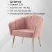 Poltrona Decorativa Pes Aço Dourado 7049 Veludo Rosa Dmobiliario