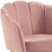 Poltrona Decorativa Pes Aço Dourado 7049 Veludo Rosa Dmobiliario