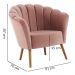 Poltrona Decorativa Pes Tauari 7048 Veludo Rosa Dmobiliario