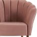Poltrona Decorativa Pes Tauari 7048 Veludo Rosa Dmobiliario