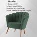 Poltrona Decorativa Pes Tauari 7048 Veludo Verde Dmobiliario