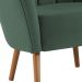 Poltrona Decorativa Pes Tauari 7048 Veludo Verde Dmobiliario