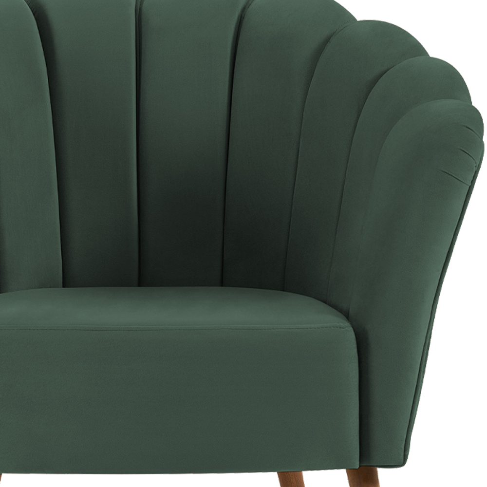 Poltrona Decorativa Pes Tauari 7048 Veludo Verde Dmobiliario