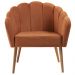 Poltrona Decorativa Pes Tauari 7049 Veludo Caramelo Dmobiliario