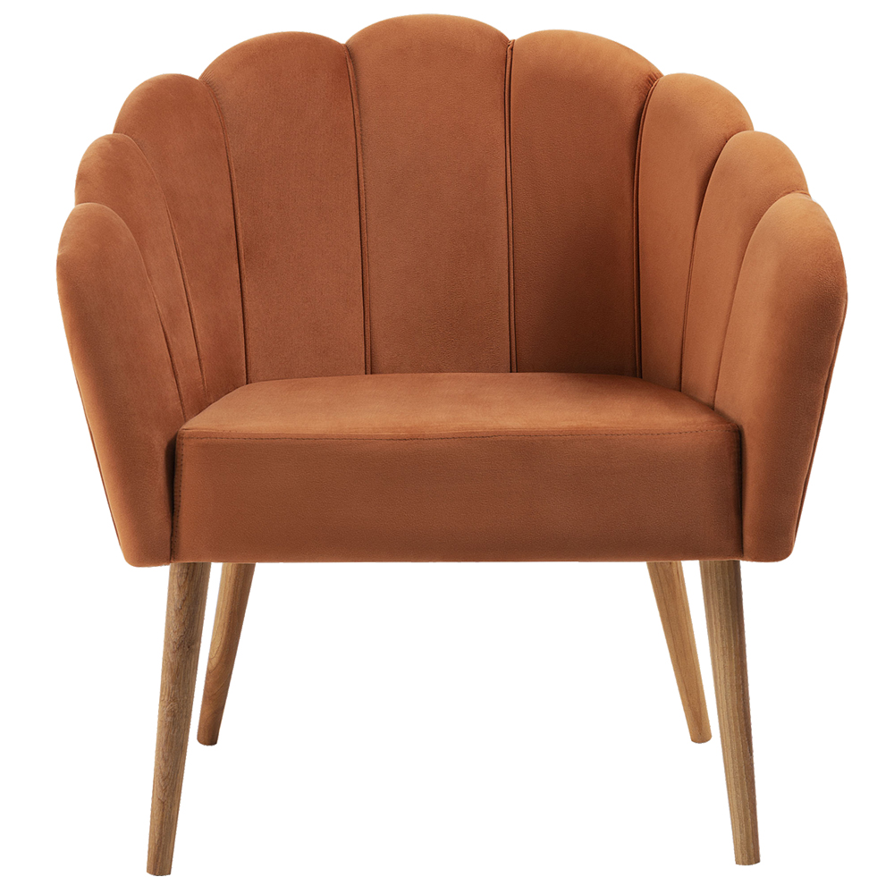 Poltrona Decorativa Pes Tauari 7049 Veludo Caramelo Dmobiliario
